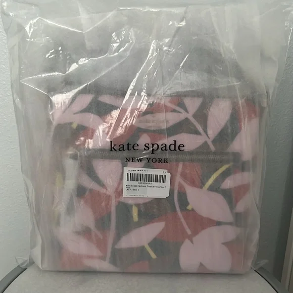 ♠️ Kate Spade Jackson Tropical Toss Top Zip Crossbody - Picture 3 of 6